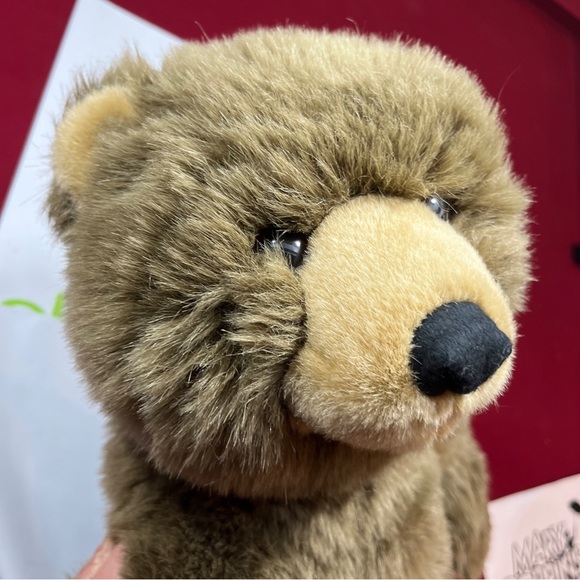 Jumbo TRUDI FUZZY BROWN 21” Teddy BEAR STAND UP Stuffed Animal Plush ITALY DAKIN - Picture 10 of 16